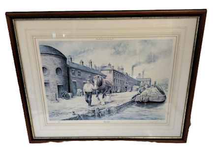 Wedgwood Pottery Factory Old Canal Scene-Stoke on Trent