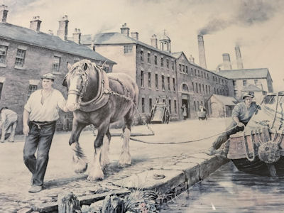 Wedgwood Pottery Factory Old Canal Scene-Stoke on Trent