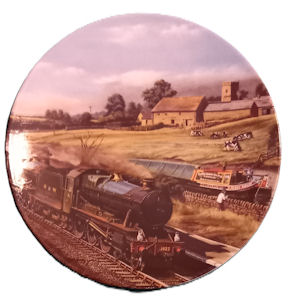 Steam Train & Canal Boat Plate